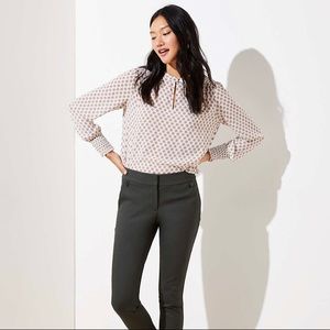 LOFT Button Pocket Marisa Fit Pants 8 Tall Caper